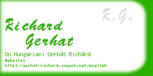 richard gerhat business card