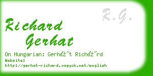 richard gerhat business card
